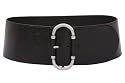CHINESE LAUNDRY Ladies Wide High Waist Tone-on-tone Stitching Edged Contour Belt with Semi-covered buckle
