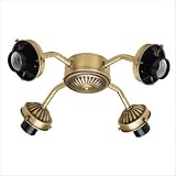 Hunter 22574 Four Light Ceiling Fan Fitter in Antique Brass 41P5uDlszTL. SL160 Hunter 22574 Four Light Ceiling Fan Fitter in Antique Brass