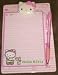 Hello Kitty Mini Clipboard with Pen and Paper