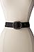 Fossil Women's Floral Studded Black Belt