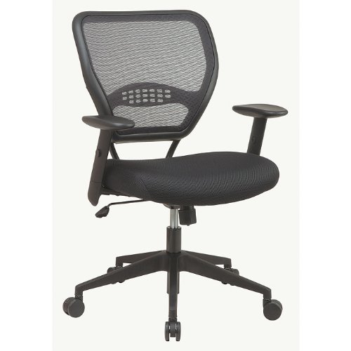 Space Series Mesh Back Task Chair Espresso Mesh Seat/Latte Air Grid Back/Black Frame