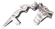 Wolf Werewolf Dog Pewter Finger Ring Spike Claw