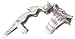 Wolf Werewolf Dog Pewter Finger Ring Spike Claw