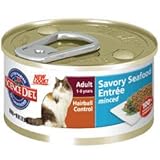 Hill's Science Diet Adult Hairball Control Savory Seafood Entree Minced Cat Food - 3-Ounce Can (Pack of 24)