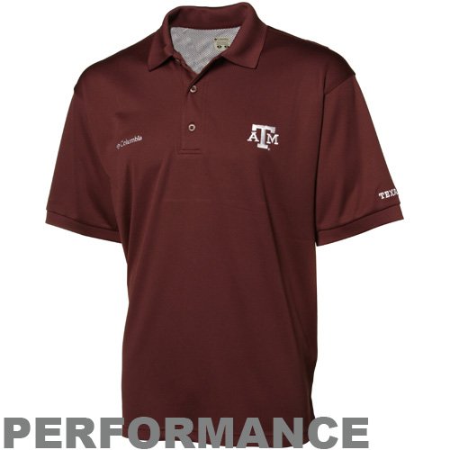 Columbia NCAA Men's Texas A&M Aggies Collegiate Perfect Cast Polo (Maroon, Large)