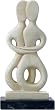 Cycladic Lovers with Arms Interlocking Statue