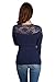 Long Sleeve top with lace Insert on Sleeves and Back Yoke