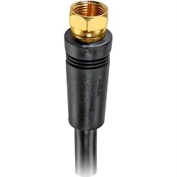 RCA 50' RG-6 Digital Coaxial Cable With Gold Plated F Connectors (Black)