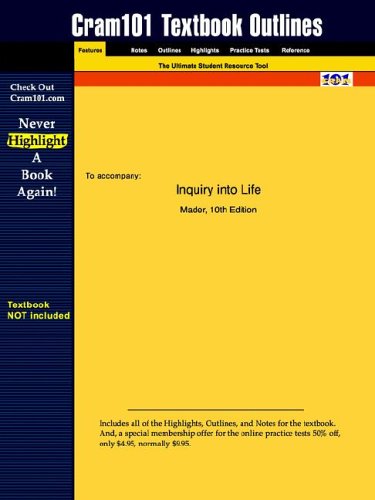 Outlines & Highlights for Inquiry into Life by Mader - ISBN: 0072399651 (Cram101 Textbook Outlines)