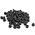 M2.5x0.45mm Zinc Plated Nylon Insert Hex Lock Nuts Black 50pcs