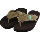 NBA Boston Celtics Unisex Frayed Flip Flops - Brown (Large)
