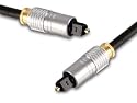 Hdinterconnects 2m Ultra Pro-Gold Optical TOSlink optical fiber connection cable 2 metres for Foxsat HDR Sky HD, PS3, Blu-Ray Sony Samsung PC, Laptop or TV