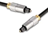 HDinterconnects 2m Ultra Pro-Gold Optical TOSLink Fibre optic connection cable lead for HD, Sky, foxsat HD-R PS3, Sony, Samsung TV