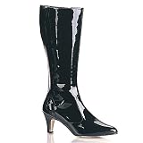 Pleaser Boots Women's DIVINE-2010W 3 Block Heel Knee Boot, Side Zip