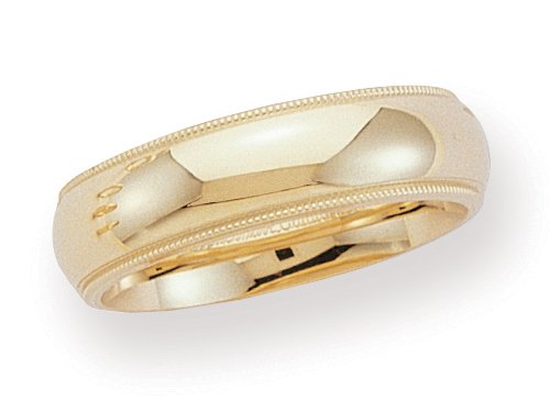 6mm Comfort Fit Solid Wedding Band By Benchmark® - 14kt White or Yellow Gold
