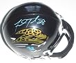 Fred Taylor Autographed Jaguars Mini Helmet (Teal Autograph)