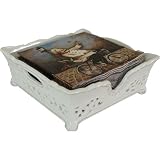 Ceramic Cocktail Napkin Holder, White