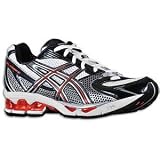 ASICS Men's GEL-Kayano 15 Running Shoe,White/Lightning/Vibrant Orange,7 D US