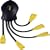 Power Sentry S10059600703/17 5 Outlet Power Squid Power Multiplier (Black/Yellow)