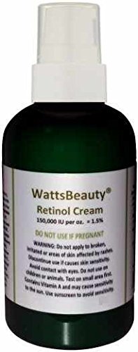 Watts Beauty Retinol Face Cream 1.5% - Perfect Blend for Large Pores, Age Spots & More
