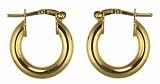 Image of 9ct Yellow Gold Ladies Hoop Earrings