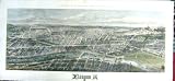 PANORAMIC VIEW GLASGOW 1864 HUGE 45 x 20  HAND COLOUR