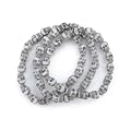 Skull Beads Bracelet Pack of 3 Stretchy Gothic Punk Emo