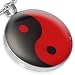 Stainless Steel Yin Yang The Tao Symbol Circle Pendant and 20" Chain