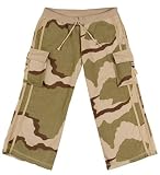 Tri-Color Desert Camouflage Womens Capri Sweatpants