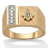 Men's Masonic 10k Ring