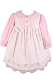 Good Lad Girls Fall/Winter White Embroidered Corduroy Jumper Dress