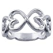 Sterling Silver Infinite Hearts Ring
