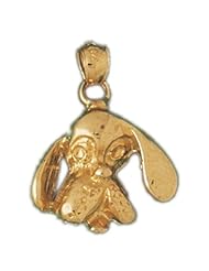 Dazzlers Solid 14k Gold Neopolitan Mastiff Dog Charm Pendant Available in three colors from jewelsberry (weights: 3.8 grams only)