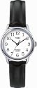TIMEX LADIES Easy to read Classic BLACK LEATHER WRISTWATCH T20441