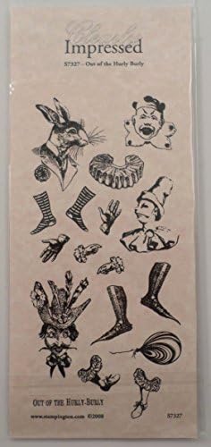 Stampington & Co Out Of The Hurly Burly Wonderland Paper Doll Rubber Stamp S7327