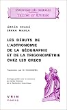 Les d�buts de l'astronomie, de la g�ographie et de la trigonom�trie chez les Grecs