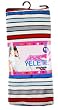 Girls Fashion Tights - Girls Leggings Cream w/ Stripes Design - (Size Large - Ages 7-10 Years)