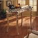 Zebra Design Marble Fossil Stone Top Writing Desk