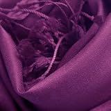70% Pashmina and 30% Silk Shawl with Tassels / Fringes in 36 Colors