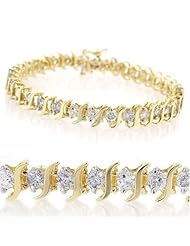Natural 3.0 ctw Diamond Bracelet 10K Yellow Gold