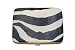 Mini-Size Zebra Print Flat Opera Clutch Wallet - (3 Different Color Trims)