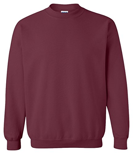 Gildan Men's Heavy Blend Crewneck Waistband Sweatshirt, Large, Maroon