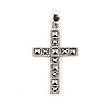 Cross Pendant - Sterling Silver and Marcasite - 30mm