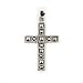 Cross Pendant - Sterling Silver and Marcasite - 30mm
