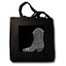 TNMGraphics Old West - Gray Cowboy Boot - Tote Bags
