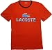 Lacoste Short Sleeve Logo Graphic Tee-Shirt (Medium, Red)