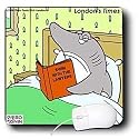 Londons Times Famous People Places Books Cartoons - SWIM WITH THE LAWYERS - Mouse Pads