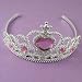 Girls Silver Tiara with centre heart stone - Tiara fancy dress costume accessory