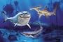 Decorate By Color BC1580929 Bright Blue Fish Are Friends Mural, Blue