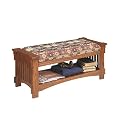 Mission Oak Upholstered Bench